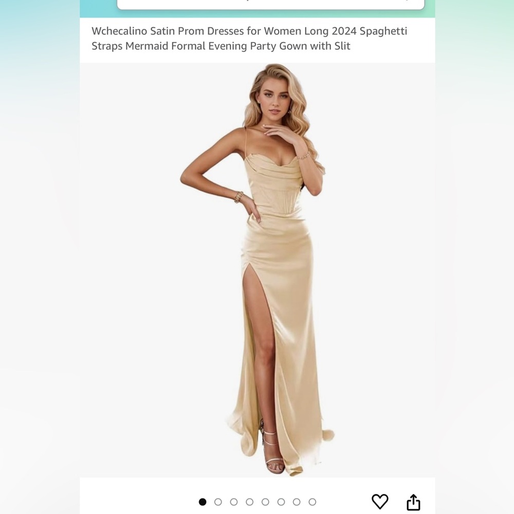 Satin Prom Dresses for Women Long 2024 Spaghetti Straps Evening Party Gown